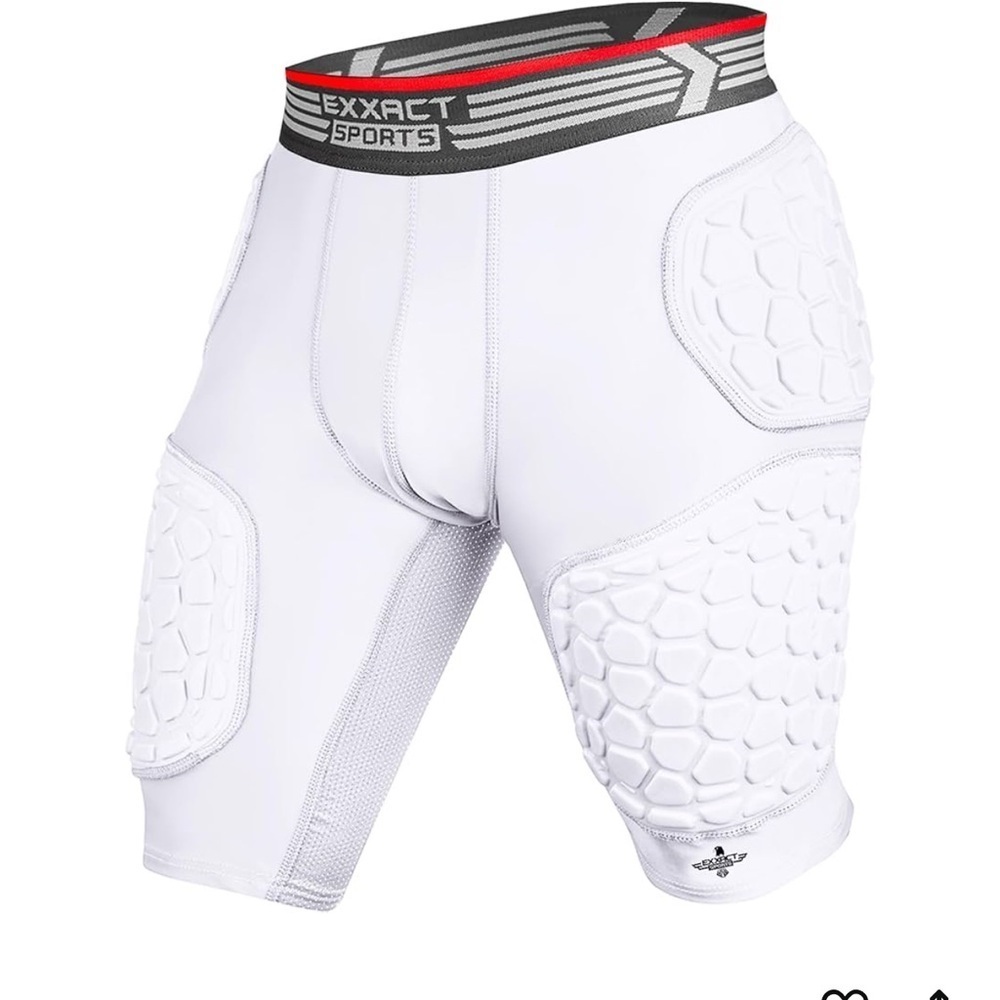Exxact Sports Elite 5 Pad Adult Girdle for Men with Cup Pocket White Small